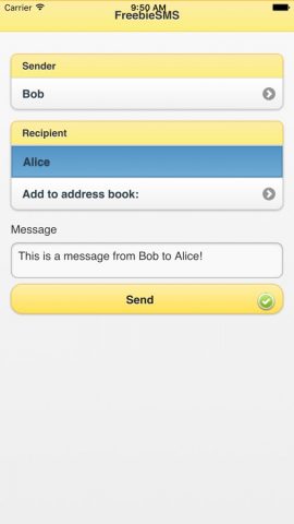 бесплатное смс для iOS — скриншот 2