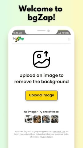 bgZap: AI Background Remover для Android — скриншот 1