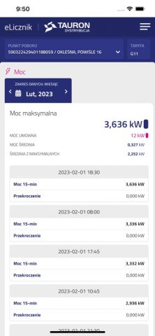 eLicznik TAURON для iOS — скриншот 3