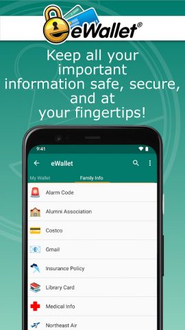 eWallet — Password Manager для Android — скриншот 1