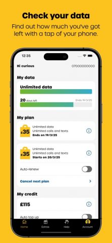 giffgaff для iOS — скриншот 2