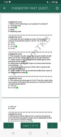 jamb past questions and answer для Android — скриншот 3