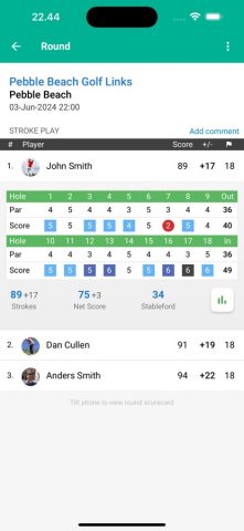 mScorecard — Golf Scorecard для iOS — скриншот 2