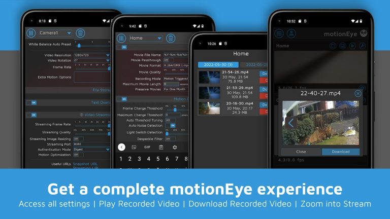 motionEye для Android — скриншот 4