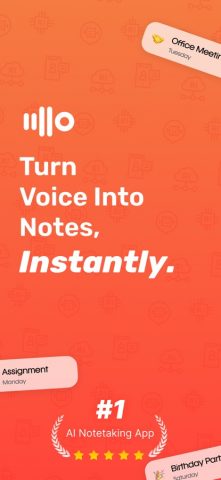 note.ai – Smart AI Note Taker для iOS — скриншот 1