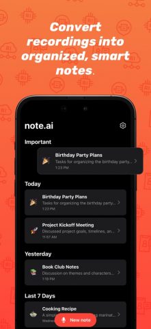 note.ai – Smart AI Note Taker для iOS — скриншот 4