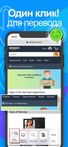 переводчик Браузер и интернет для iOS — скриншот 3