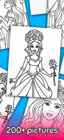 принцесса раскраска девочек для iOS — скриншот 4