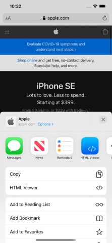 просмотрщик HTML для iOS — скриншот 3