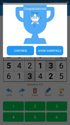 судокус для Android — скриншот 5