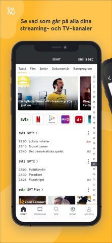 tv.nu: Streaming, TV & tablå для iOS — скриншот 1