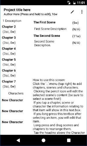 yWriter: Novel Writing для Android — скриншот 2