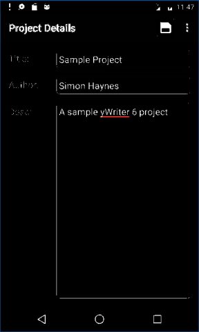 yWriter: Novel Writing для Android — скриншот 3