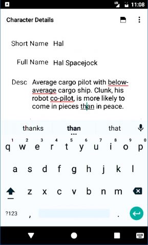 yWriter: Novel Writing для Android — скриншот 4