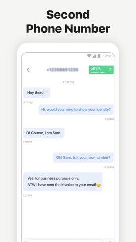 2nd Line — Second Phone Number для Android — скриншот 1