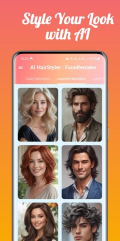 AI HairStyler : FaceRemake для Android — скриншот 1