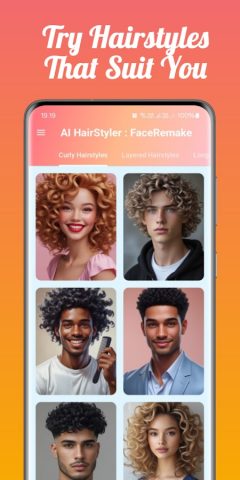 AI HairStyler : FaceRemake для Android — скриншот 2