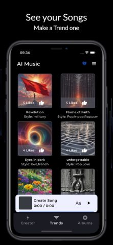 AI Music Generation для iOS — скриншот 3