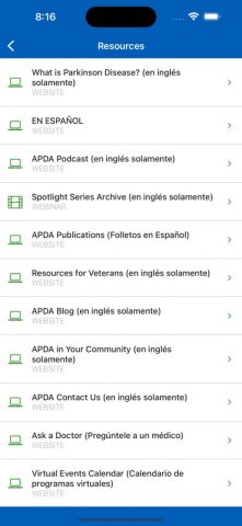APDA Symptom Tracker для iOS — скриншот 5