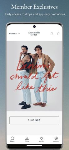Abercrombie & Fitch для Android — скриншот 4