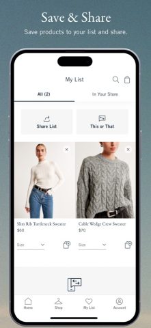 Abercrombie & Fitch для iOS — скриншот 5