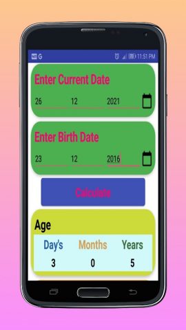 Age Calculator для Android — скриншот 4
