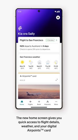Air NZ для Android — скриншот 1