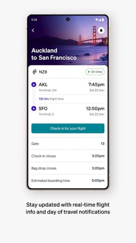 Air NZ для Android — скриншот 2