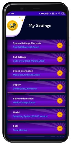 All Settings — Settings app для Android — скриншот 2
