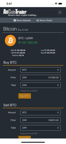 AltCoinTrader — Bitcoin Crypto для iOS — скриншот 4