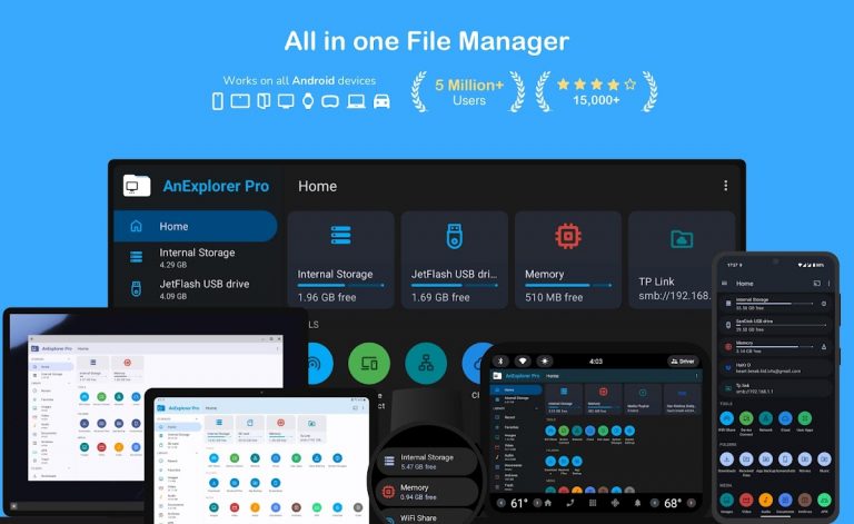 Файловый менеджер AnExplorer для Android — скриншот 1