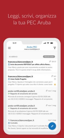 Aruba PEC для iOS — скриншот 1