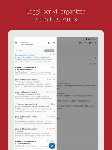 Aruba PEC для Android — скриншот 4
