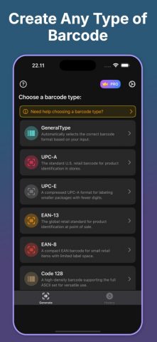Barcode Generator ◌ для iOS — скриншот 1