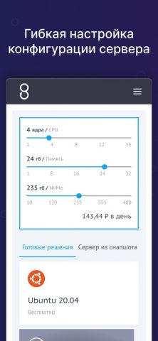 Beget — панель управления для iOS — скриншот 2
