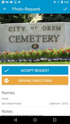 BillionGraves для Android — скриншот 5