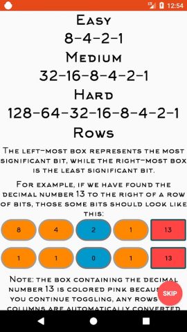 Binary Game для Android — скриншот 1