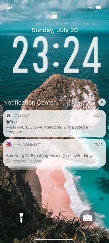 Блокировка экрана iOS 26 — скриншот 1