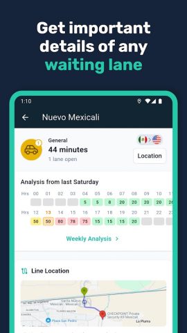 Bordify — Border Wait Times для Android — скриншот 5