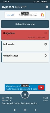 Bypasser SSL VPN для Android — скриншот 1