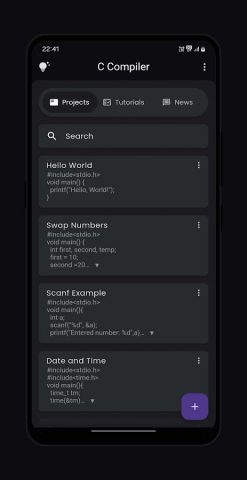 C Compiler для Android — скриншот 1