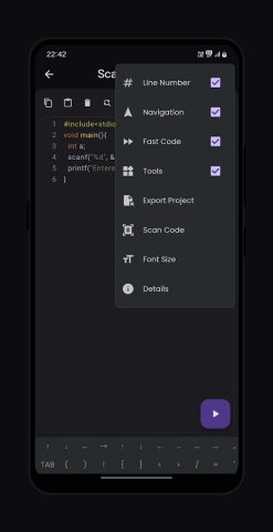 C Compiler для Android — скриншот 5