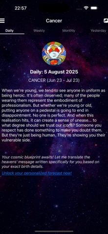 Cainer Horoscopes для iOS — скриншот 3
