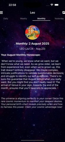 Cainer Horoscopes для iOS — скриншот 4