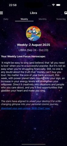 Cainer Horoscopes для iOS — скриншот 5