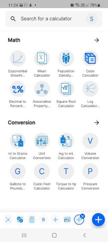 CalCon Calculator для Android — скриншот 3