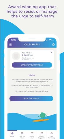 Calm Harm – manage self-harm для iOS — скриншот 1