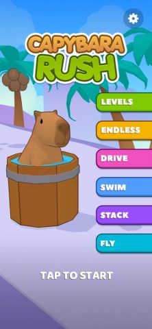 Capybara Rush для iOS — скриншот 1