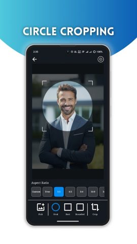 Circle Cutter Round Photo Crop для Android — скриншот 2