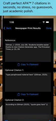 Citation Generator для iOS — скриншот 3